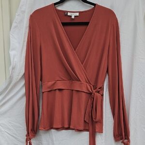 Jennifer Lopez Faux Wrap Shirt